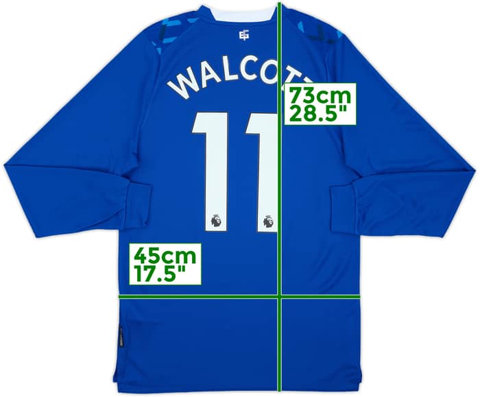 2019-20 Everton Home L/S Shirt Walcott #11 (S)
