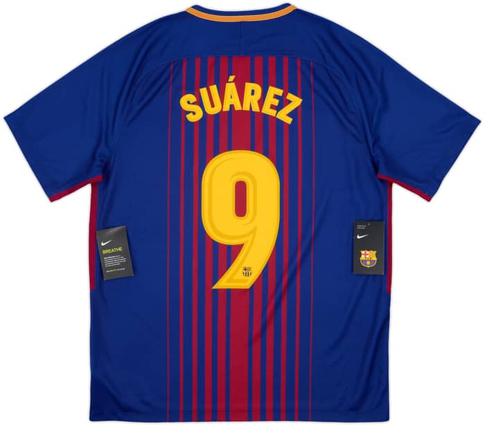 2017-18 Barcelona Home Shirt Suarez #9 (L)