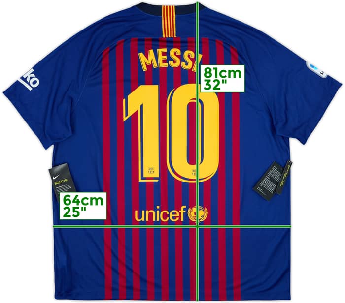 2018-19 Barcelona Home Shirt Messi #10 (XXL)