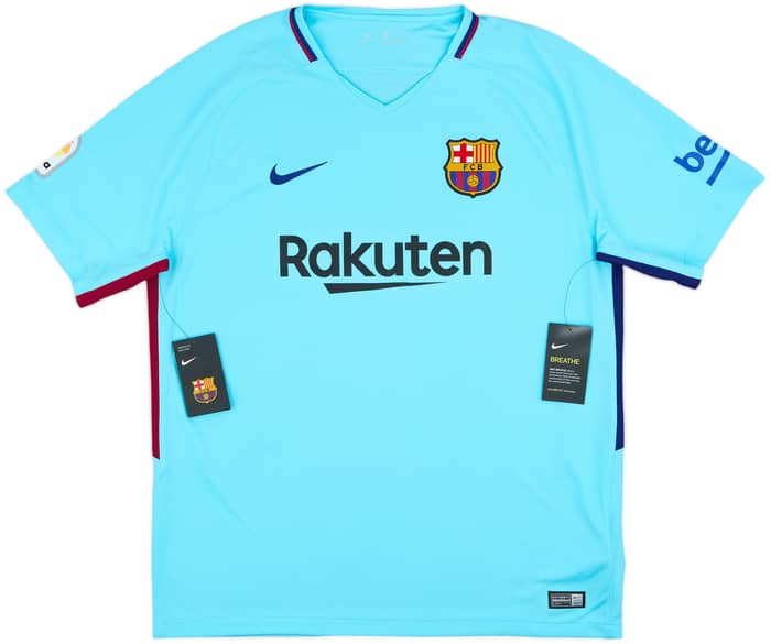 2017-18 Barcelona Away Shirt Suarez #9 (XL)
