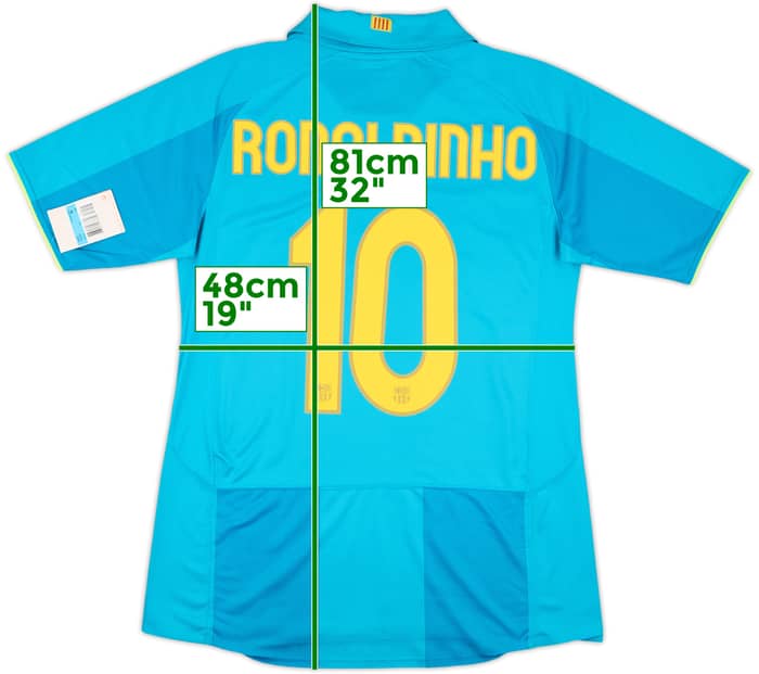 2007-09 Barcelona Player Issue Away Shirt Ronaldinho #10 (M)