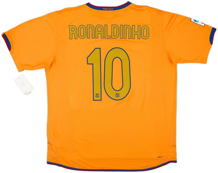 2006-08 Barcelona Away Shirt Ronaldinho #10 (XL)