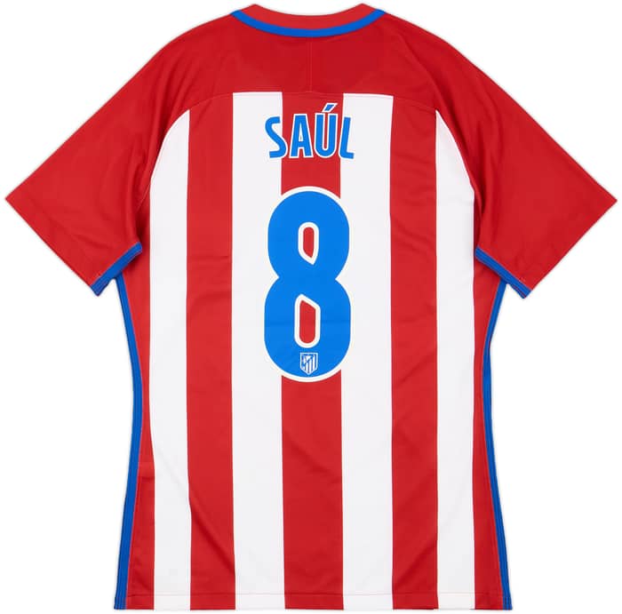 2016-17 Atletico Madrid Authentic Home Shirt Saul #8 (L)
