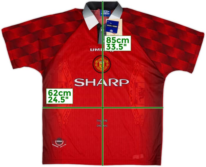 1996-98 Manchester United Home Shirt Thornley (XL)
