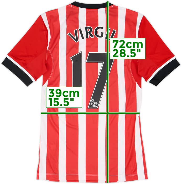 2016-17 Southampton Home Shirt Virgil #17 - 6/10 - (S)