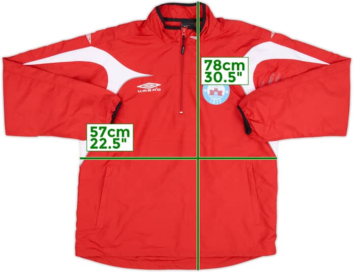 2008-10 Silkeborg Umbro Sudadera de entrenamiento con cremallera de 1/4 - 4/10 - (L)