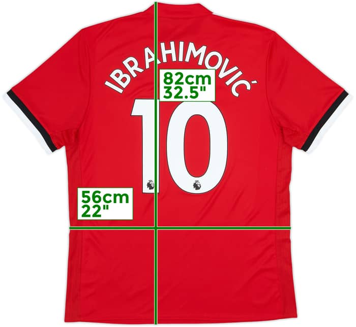 2017-18 Manchester United Home Shirt Ibrahimovic #10 (L)