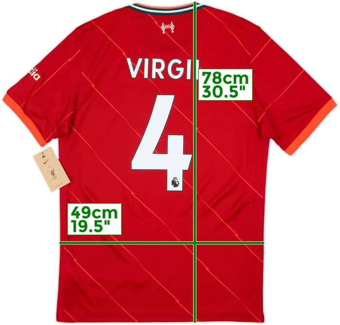 2021-22 Liverpool Home Shirt Virgil #4 (M)
