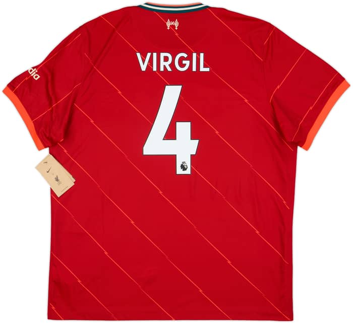 2021-22 Liverpool Home Shirt Virgil #4 (XXL)