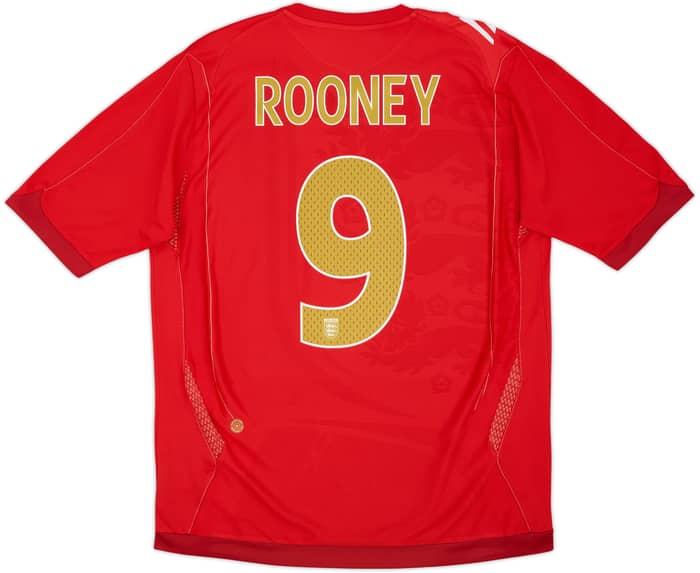 2006-08 England Away Shirt Rooney #9 - 6/10 - (L)