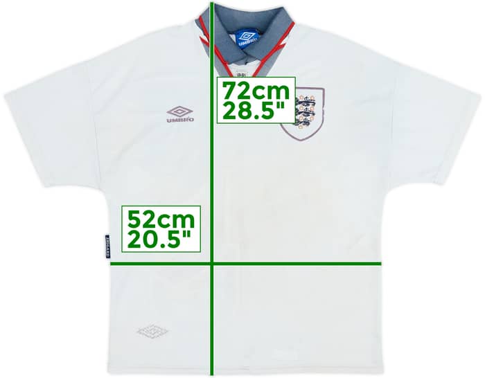 1993-95 England Home Shirt - 4/10 - (L)