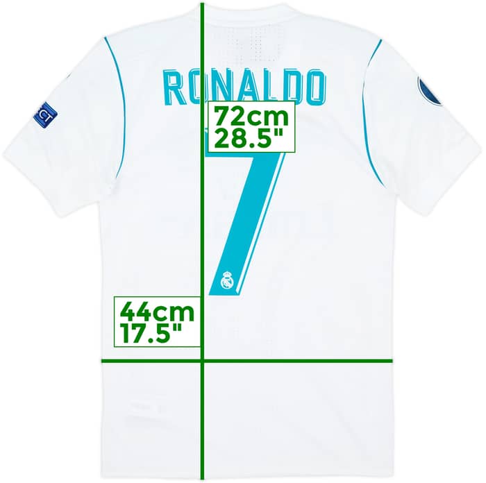 2017-18 Real Madrid Auténtica Camiseta Local Ronaldo #7 (S)