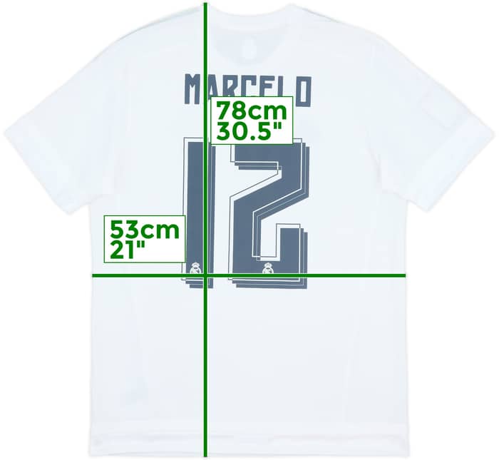 2015-16 Real Madrid Home Shirt Marcelo #12 (L)