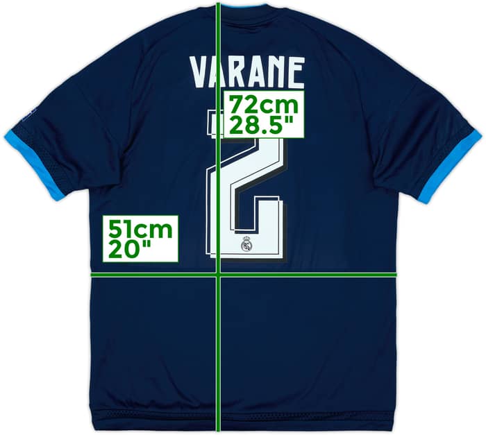 2015-16 Real Madrid Third Shirt Varane #2 (M)