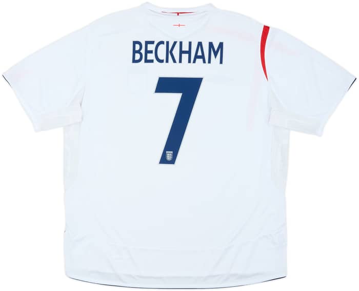 2005-07 England Home Shirt Beckham #7 - 7/10 - (3XL)