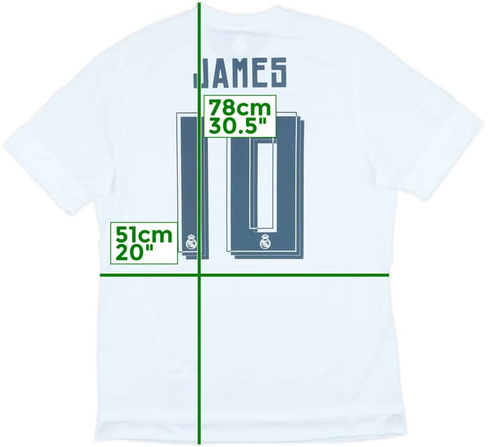 2015-16 Real Madrid Home Shirt James #10 (L)