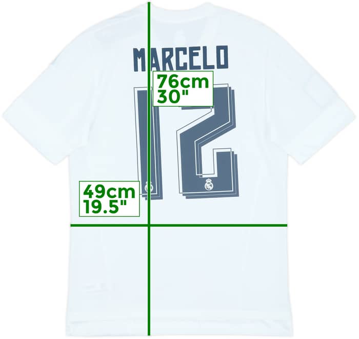 2015-16 Real Madrid Home Shirt Marcelo #12 (M)