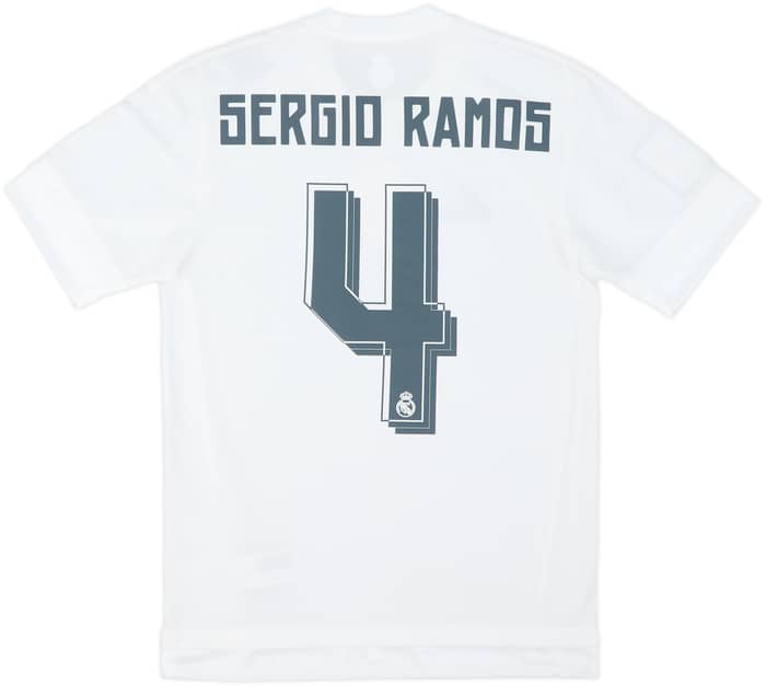 2015-16 Real Madrid Home Shirt Sergio Ramos #4 (XS)