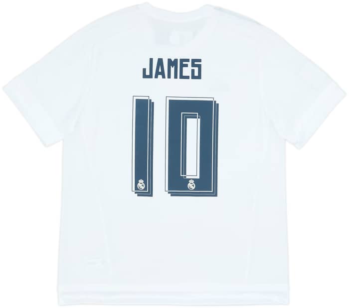 2015-16 Real Madrid Home Shirt James #10 - (XL)