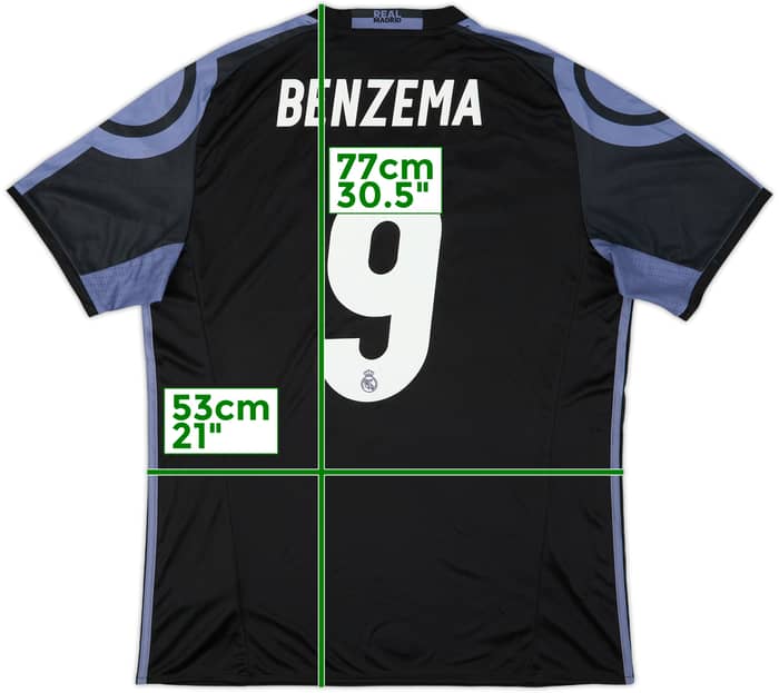 2016-17 Real Madrid Third Shirt Benzema #9 (L)