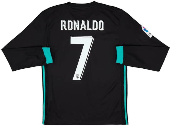 2017-18 Real Madrid Away L/S Shirt Ronaldo #7 (S)