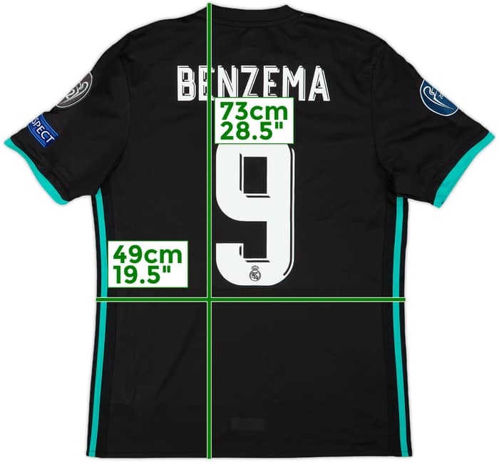 2017-18 Real Madrid Away Shirt Benzema #9 (M)