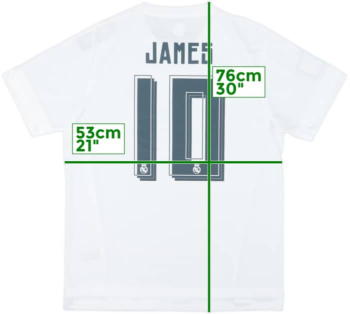 2015-16 Real Madrid Home Shirt James #10 (L)