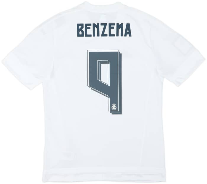2015-16 Real Madrid Home Shirt Benzema #9 (L)
