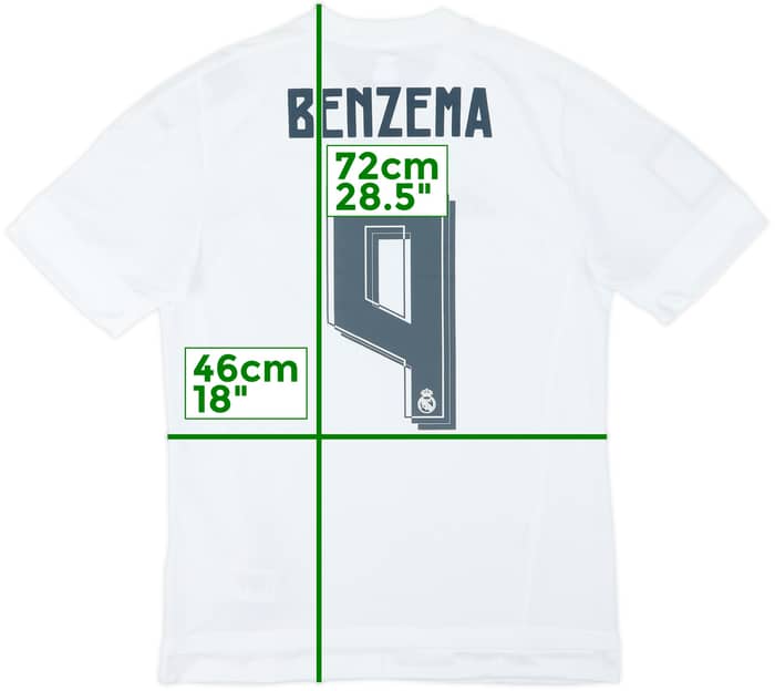 2015-16 Real Madrid Home Shirt Benzema #9 (L)