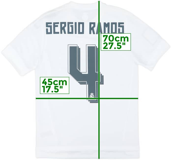 2015-16 Real Madrid Home Shirt Sergio Ramos #4 (XS)