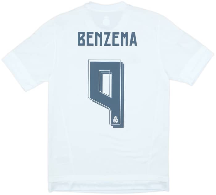 2015-16 Real Madrid Home Shirt Benzema #9 (S)