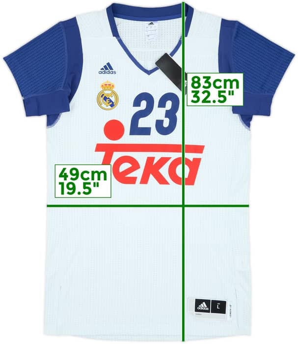 2016-17 Real Madrid Baloncesto Llull #23 adidas Alternate Jersey (L)