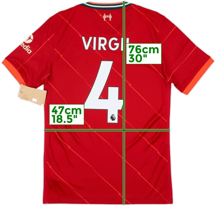 2021-22 Liverpool Home Shirt Virgil #4 (S)