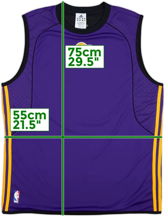 2009-10 LA Lakers adidas Reversible Training Jersey - 7/10 - (L)