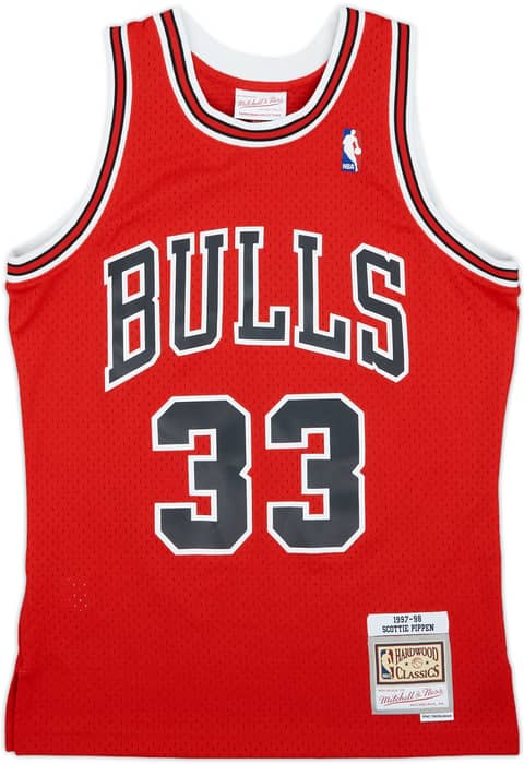 1997-98 Chicago Bulls Pippen #33 Mitchell & Ness Swingman Away Jersey - 9/10 - (S)