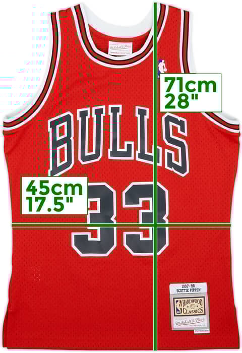 1997-98 Chicago Bulls Pippen #33 Mitchell & Ness Swingman Away Jersey - 9/10 - (S)