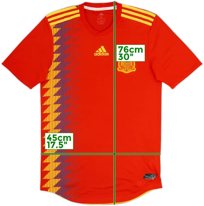 2018-19 Spain Authentic Home Shirt - 8/10 - (S)