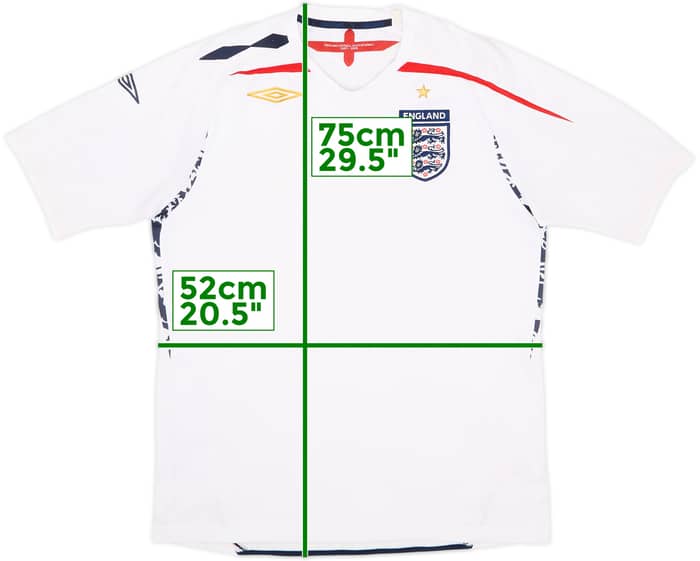 2007-09 Inglaterra Camiseta Local - 4/10 - (L)