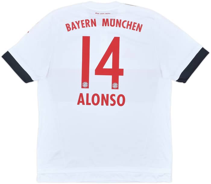 2015-16 Bayern Munich Away Shirt Alonso #14 (XL)