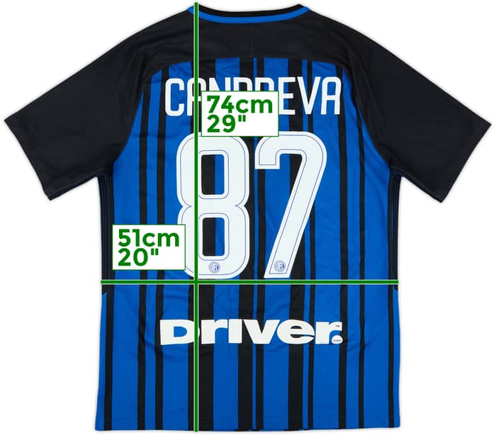 2017-18 Inter Milan Home Shirt Candreva #87 - 8/10 - (M)