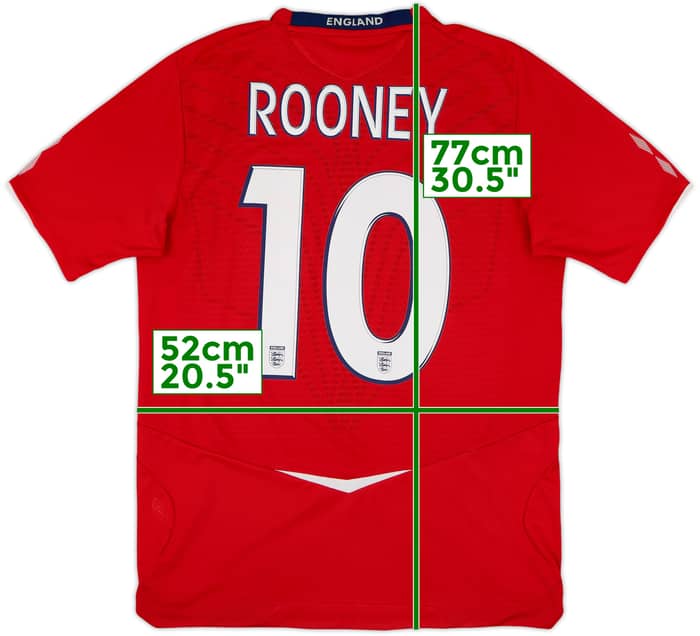 2008-10 England Away Shirt Rooney #9 - 8/10 - (M)