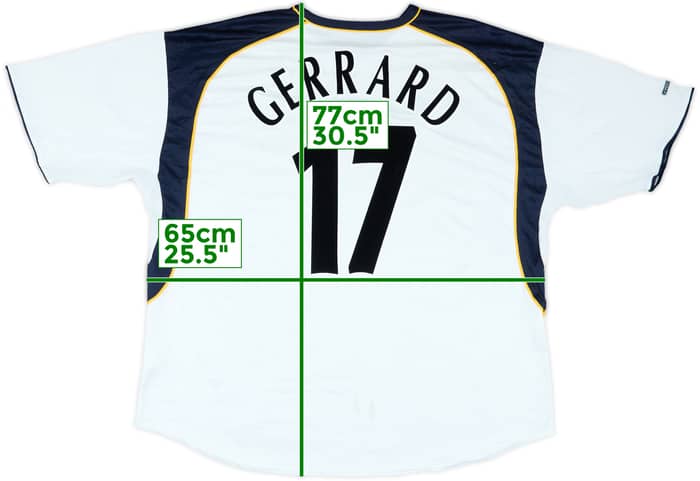 2001-03 Liverpool Away Shirt Gerrard #17 - 8/10 - (XXL)