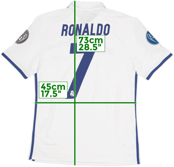 2016-17 Real Madrid Home Shirt Ronaldo #7 - 8/10 - (S)
