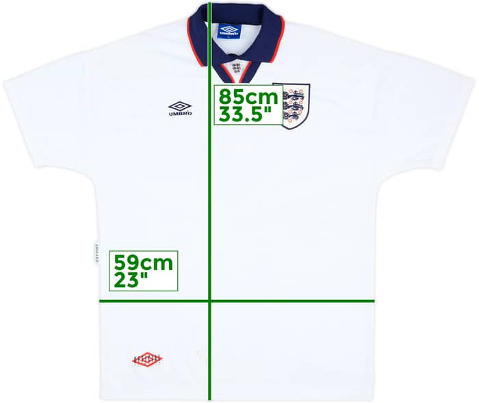 1993-95 England Match Issue Home Shirt #5