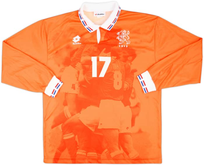 1996 Netherlands Match Issue Home L/S Shirt #17 (Cruyff)