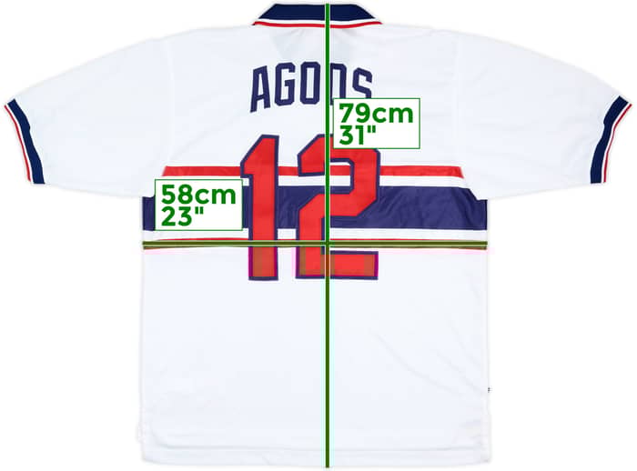 1996 USA Match Issue Home Shirt Agoos #12