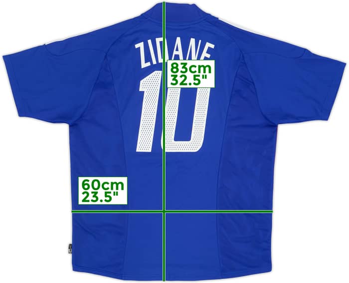 2002-04 France Home Shirt Zidane #10 - 8/10 - (L)