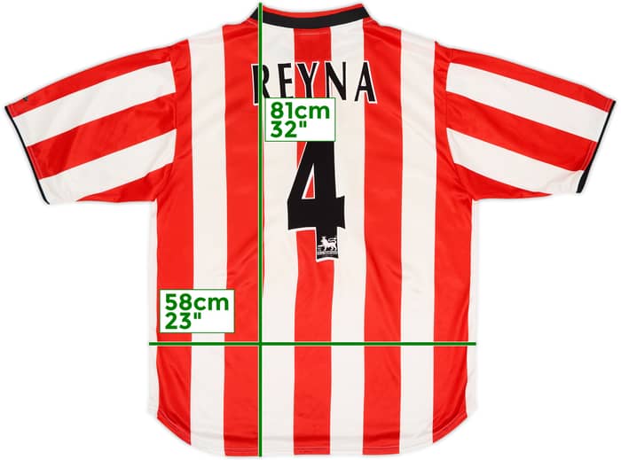 2000-02 Sunderland Home Shirt Reyna #4 - 6/10 - (L)