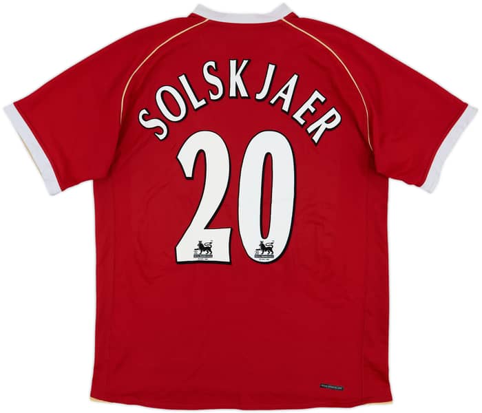 2006-07 Manchester United Home Shirt Solskjaer #20 - 6/10 - (L)