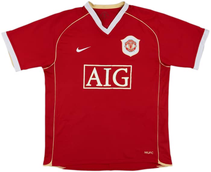 2006-07 Manchester United Home Shirt Solskjaer #20 - 6/10 - (L)